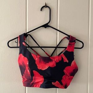 Floral Print Sports Bra